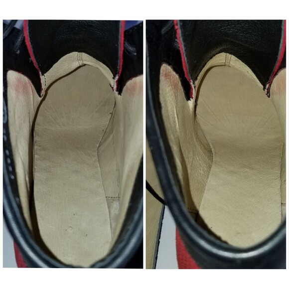 WOLKY Women's Jacquerie Booties Red Dessin Suede Sz 9 40 Lace Up Ankle Boots - Picture 8 of 13